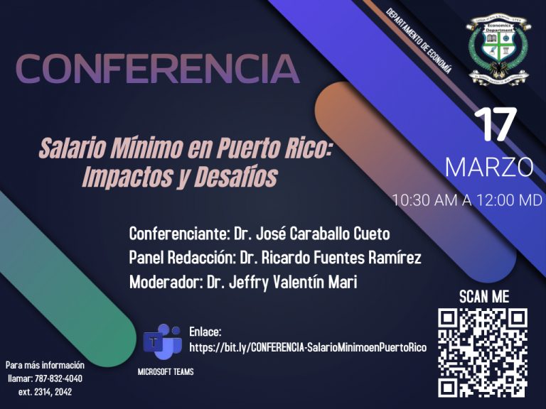 Conferencia Salario Mínimo en Puerto Rico Impactos y Desafíos