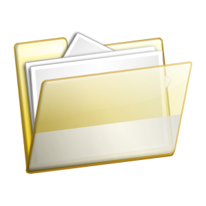 Image of a yellow paper folder