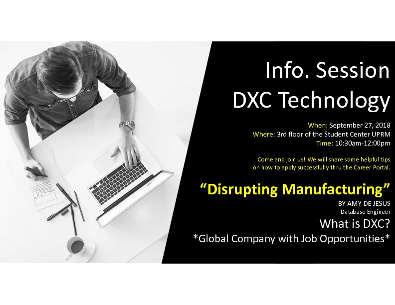 DXC Technologies Info Session Jueves 27 10:30AM