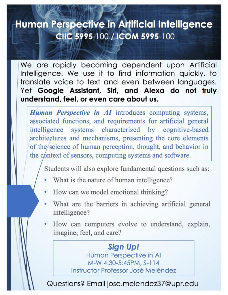 CIIC 5995 / ICOM 5995 - Perspectiva Humana en la Inteligencia Artificial