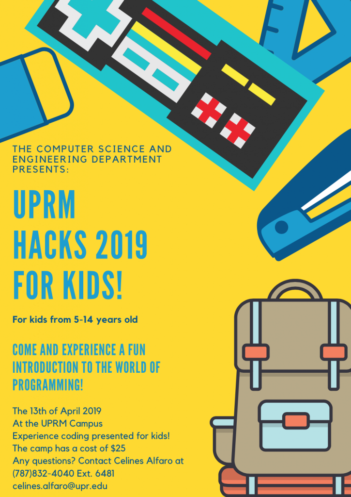 UPRM Hacks 2019 para niños!