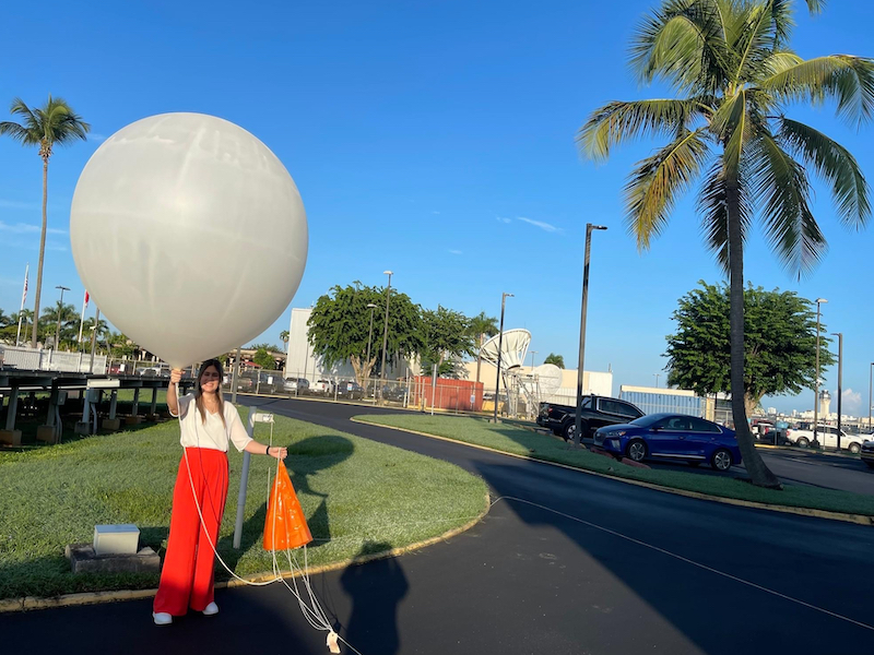 La ingeniera María Novoa García dio un paso importante en su carrera al integrarse como meteoróloga del Servicio Nacional de Meteorología. Foto suministrada